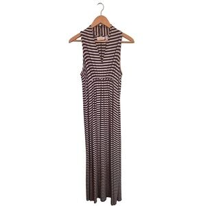 Chico’s navy and white stripper sleeveless dress size 1
